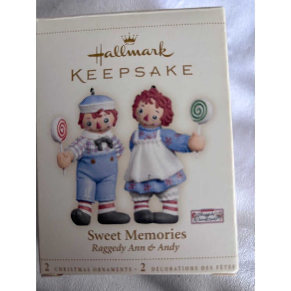 2006 Rare Find Hallmark Keepsake Ornament, Raggedy Ann And Andy, Sweet Memories